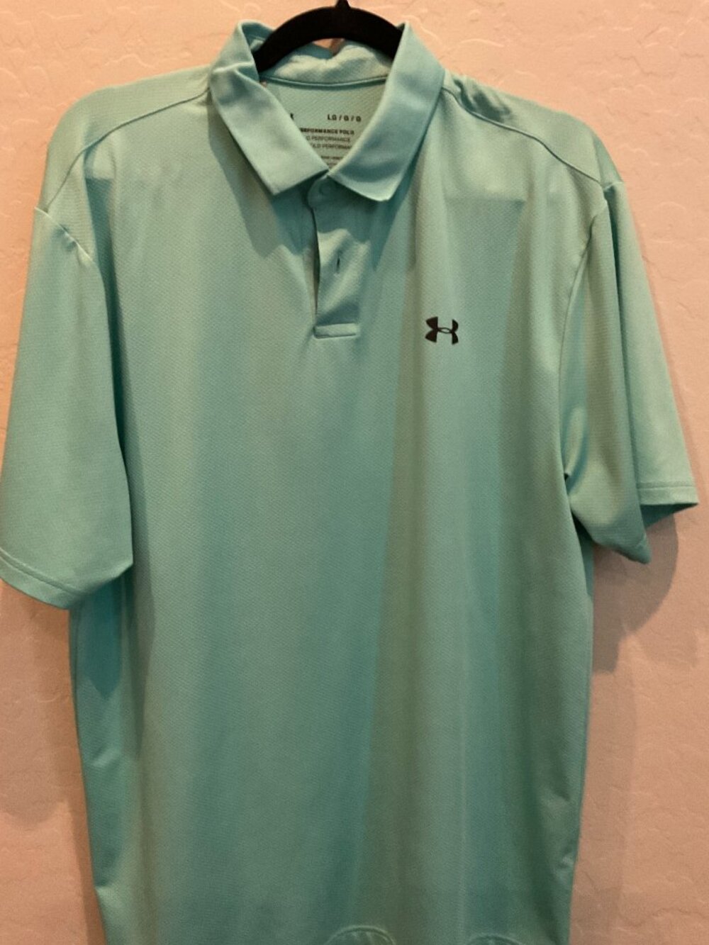 Under Armour Men's Performance Polo HeatGear Loose Fit Mint Teal Size L